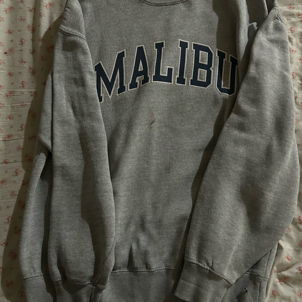 Brandy Melville Gray Crewneck Sweater Malibu
